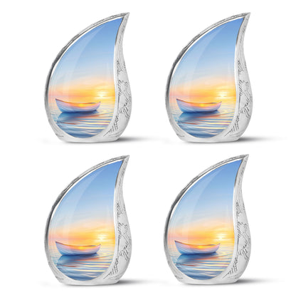 Personalized Sunset Cremation Urn for Adults - 10-inch, 200 cu in - Yatskia