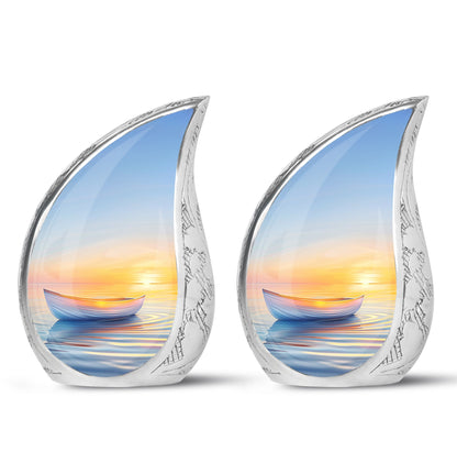 Personalized Sunset Cremation Urn for Adults - 10-inch, 200 cu in - Yatskia