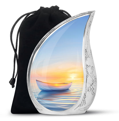 Personalized Sunset Cremation Urn for Adults - 10-inch, 200 cu in - Yatskia