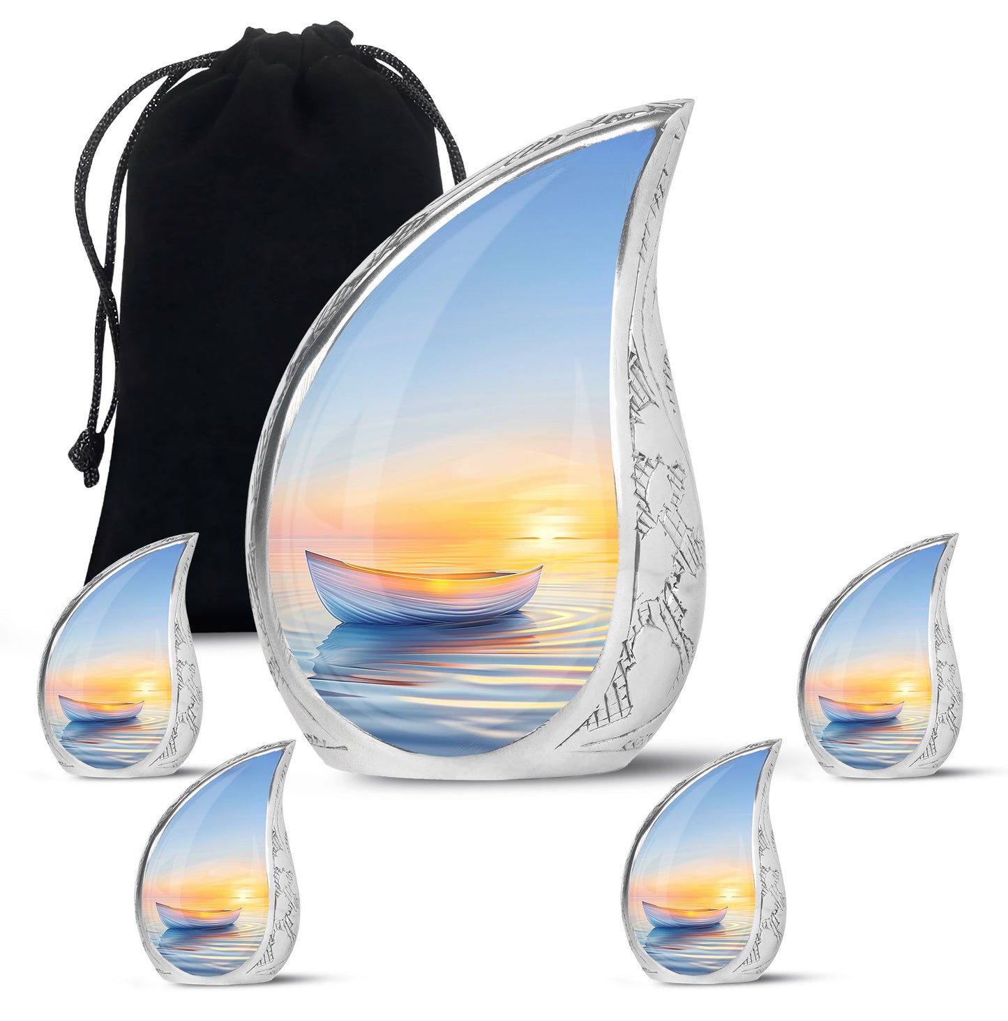 Personalized Sunset Cremation Urn for Adults - 10-inch, 200 cu in - Yatskia
