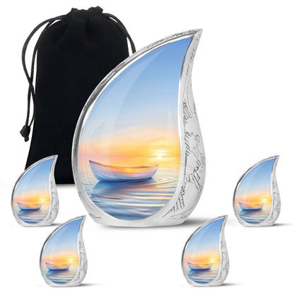 Personalized Sunset Cremation Urn for Adults - 10-inch, 200 cu in - Yatskia