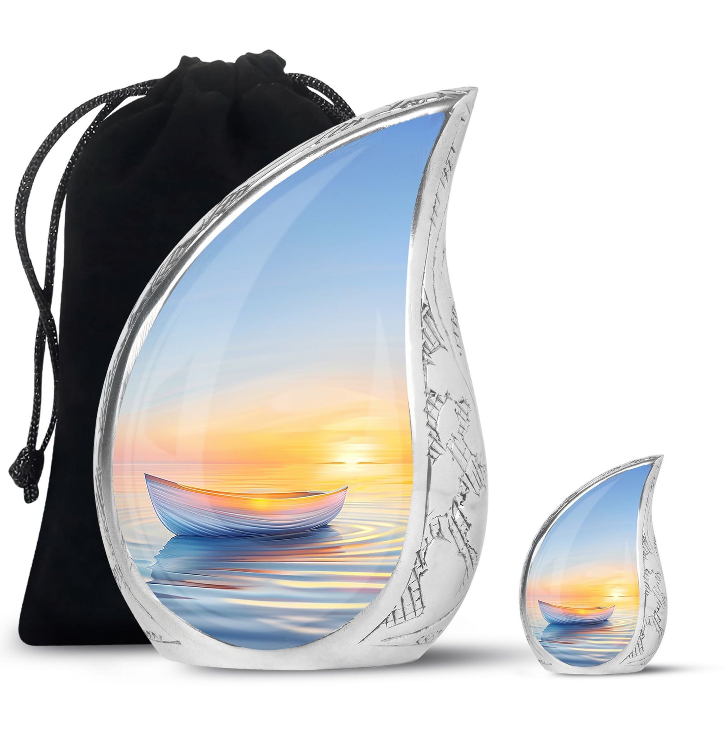Personalized Sunset Cremation Urn for Adults - 10-inch, 200 cu in - Yatskia