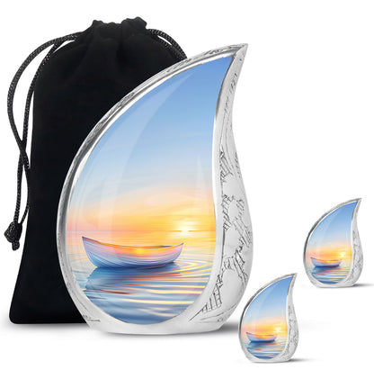 Personalized Sunset Cremation Urn for Adults - 10-inch, 200 cu in - Yatskia