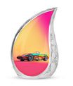 Colorful Race Car Cremation Urn - Decorative Funeral Urns For Dad Ashes
