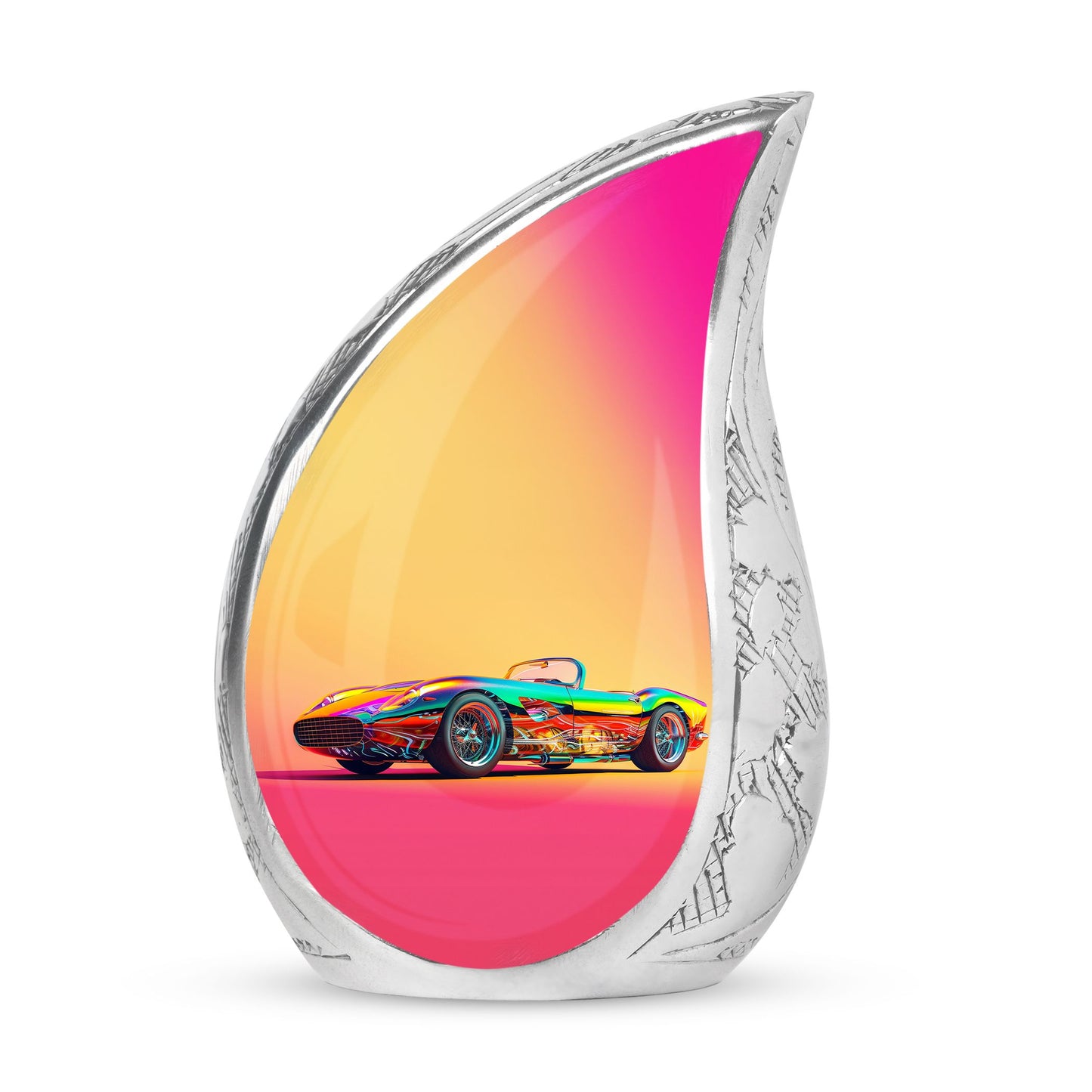 Colorful Personalized Car Cremation Urn for Dad - 10-inch, 200 cu in - Yatskia