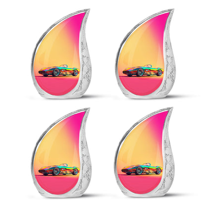 Colorful Personalized Car Cremation Urn for Dad - 10-inch, 200 cu in - Yatskia