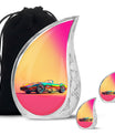 Colorful Race Car Cremation Urn - Decorative Funeral Urns For Dad Ashes