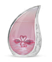 Pink Couple Swan Urn for Ashes – Beautiful Love-Themed Memorial Urn