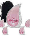 Pink Couple Swan Urn for Ashes – Beautiful Love-Themed Memorial Urn