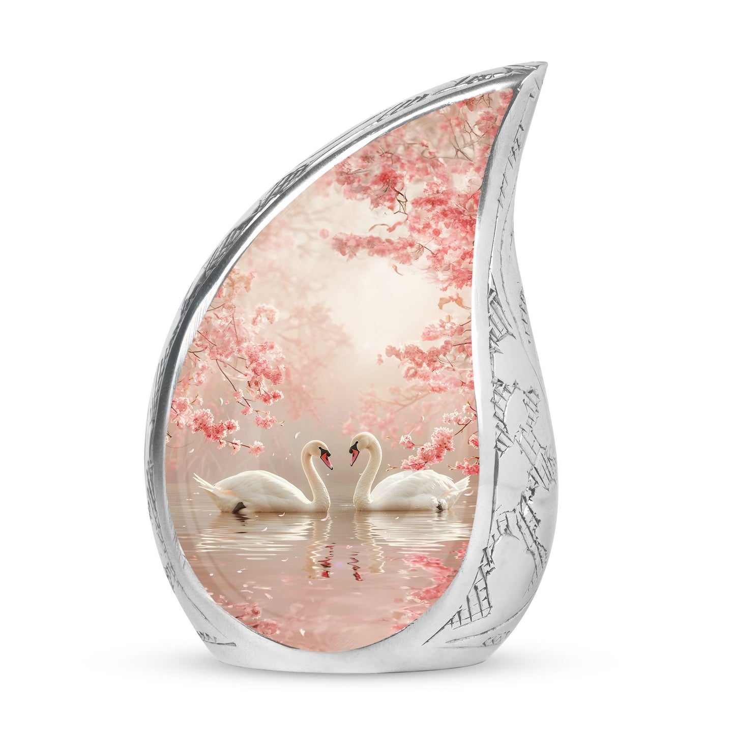 Personalized Swan Cremation Urn for Human Ashes - 10-inch, 200 cu in - Yatskia