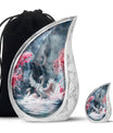 White Swan Funeral Urn - Large Urns For Human Ashes Adult Female