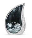 Double Swan Cremation Urns For Human Ashes - Memorial Urn for Mom and Dad