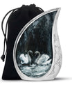 Double Swan Cremation Urns For Human Ashes - Memorial Urn for Mom and Dad