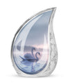 Dual Swan Cremation Urn For Human Ashes For Men and Women
