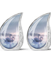 Dual Swan Cremation Urn For Human Ashes For Men and Women