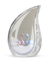 Duo Swan Keepsake Cremation Urn For Human Ashes - Mini Urns For Ashes