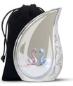 Duo Swan Keepsake Cremation Urn For Human Ashes - Mini Urns For Ashes