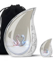 Duo Swan Keepsake Cremation Urn For Human Ashes - Mini Urns For Ashes