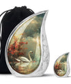 Graceful Swan Cremation Urns For Human Ashes - Urn for Dad and Mom
