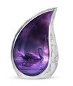 Purple Swan Cremation Urns For Human Ashes - Funeral Urns For Ashes