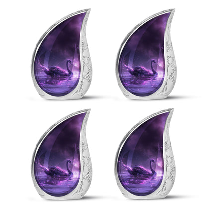 Purple Personalized Bird Cremation Urn for Human Ashes - 10-inch, 200 cu in - Yatskia