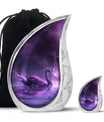 Purple Swan Cremation Urns For Human Ashes - Funeral Urns For Ashes