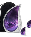 Purple Swan Cremation Urns For Human Ashes - Funeral Urns For Ashes