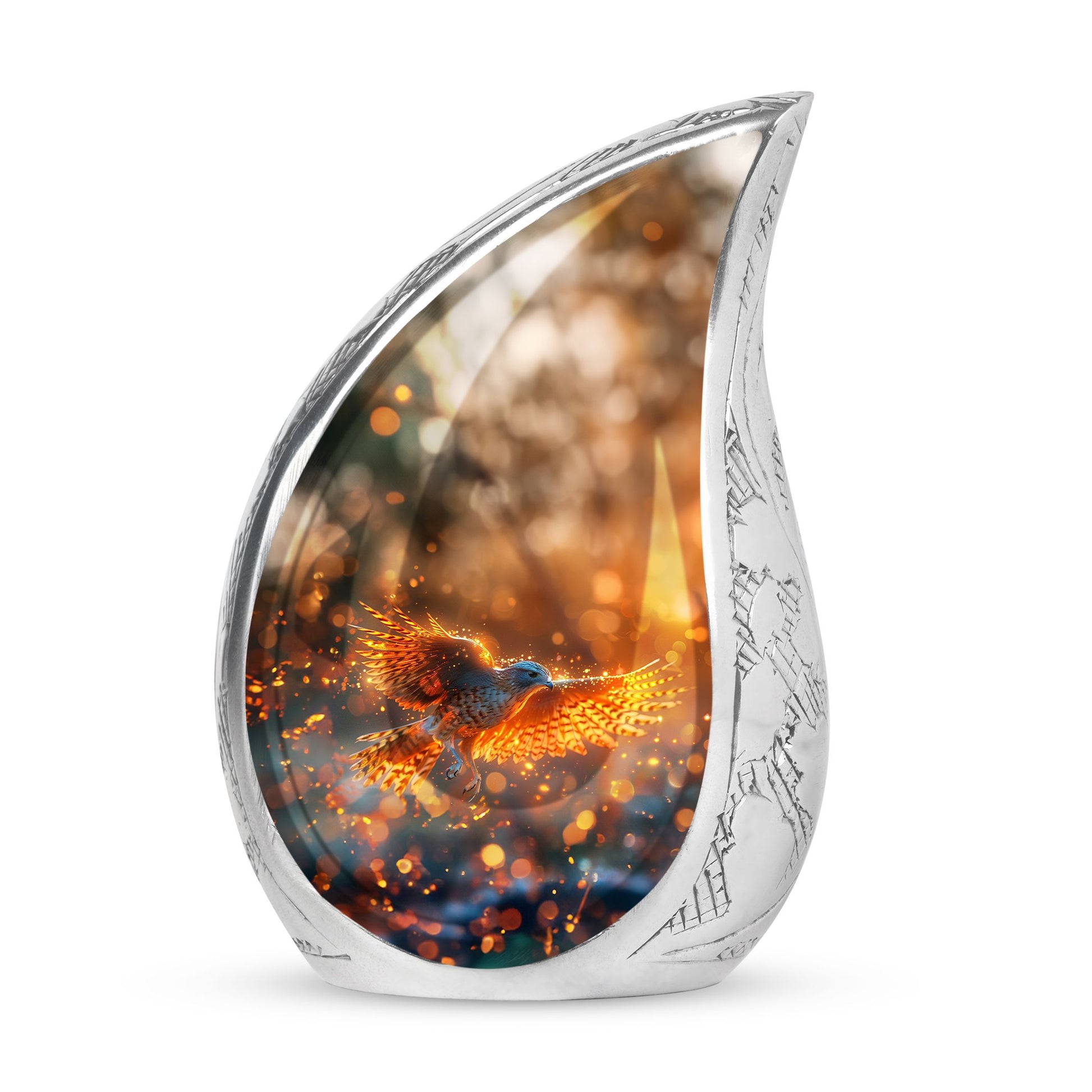 Elegant Phoenix Bird Cremation Urn - Unique Memorial Keepsake for Ashes