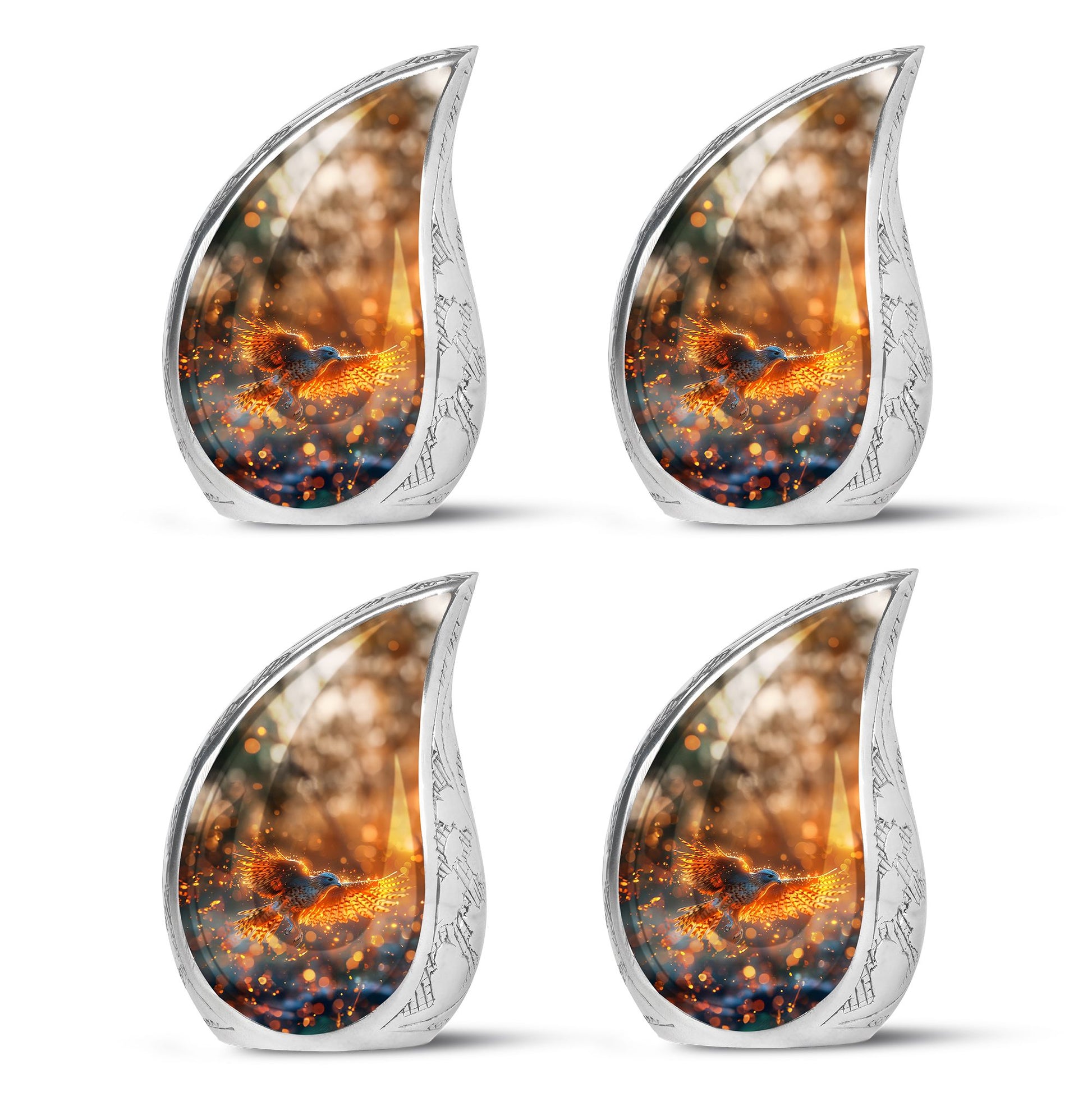 Elegant Phoenix Bird Cremation Urn - Unique Memorial Keepsake for Ashes