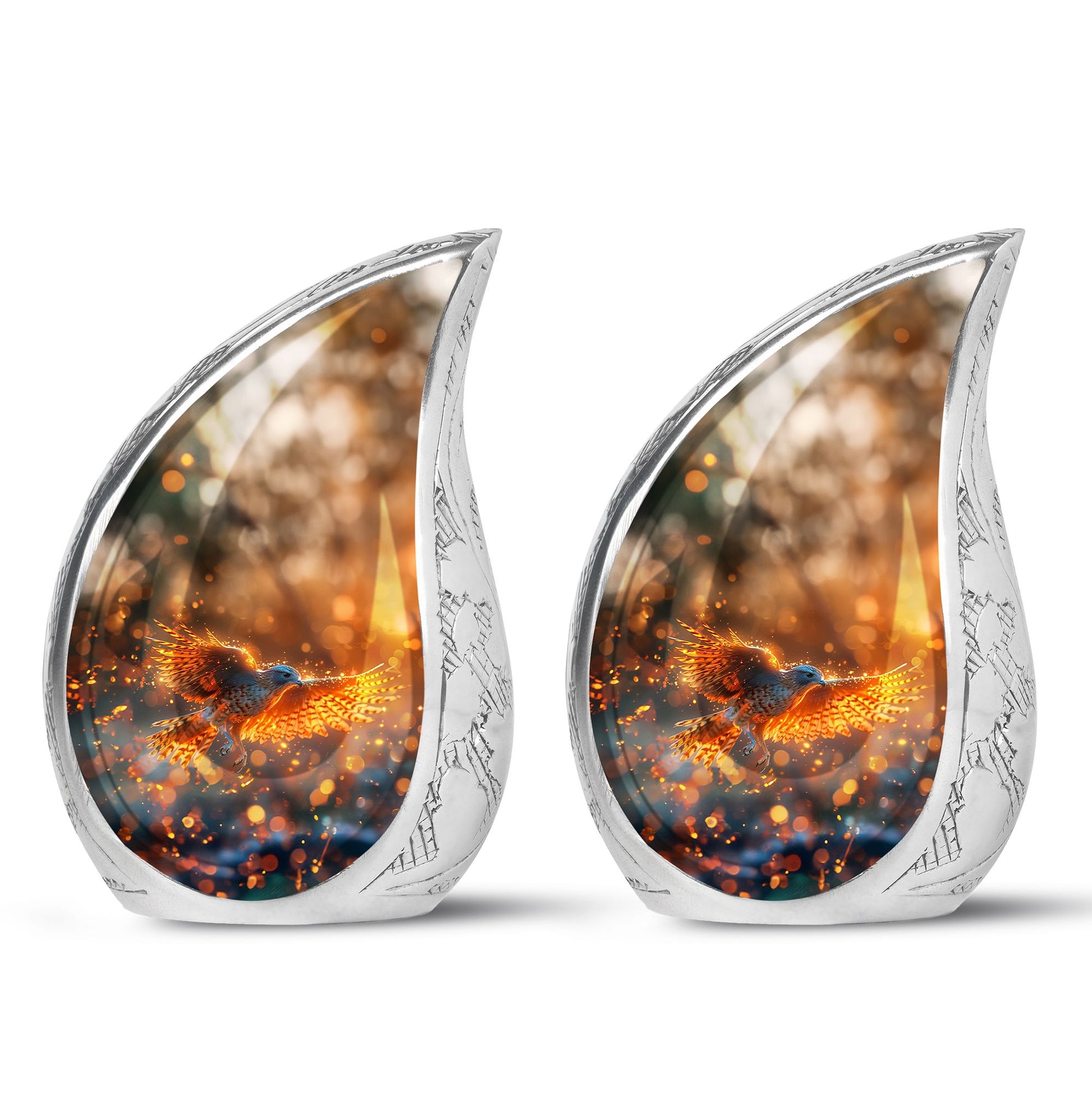 Elegant Phoenix Bird Cremation Urn - Unique Memorial Keepsake for Ashes