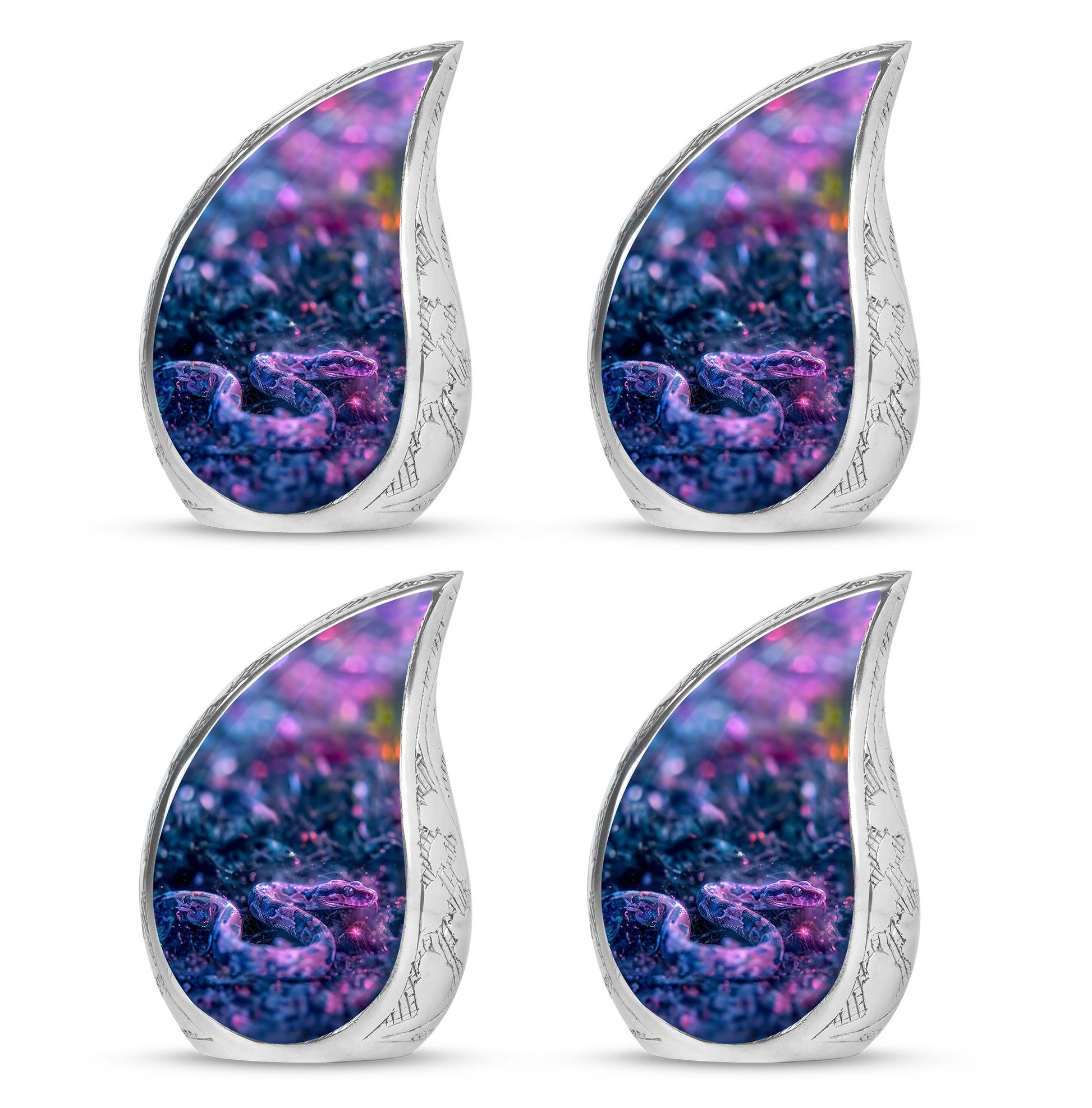 Mystic Blue Snake Cremation Urns For Human Ashes - Funeral Urns For Ashes