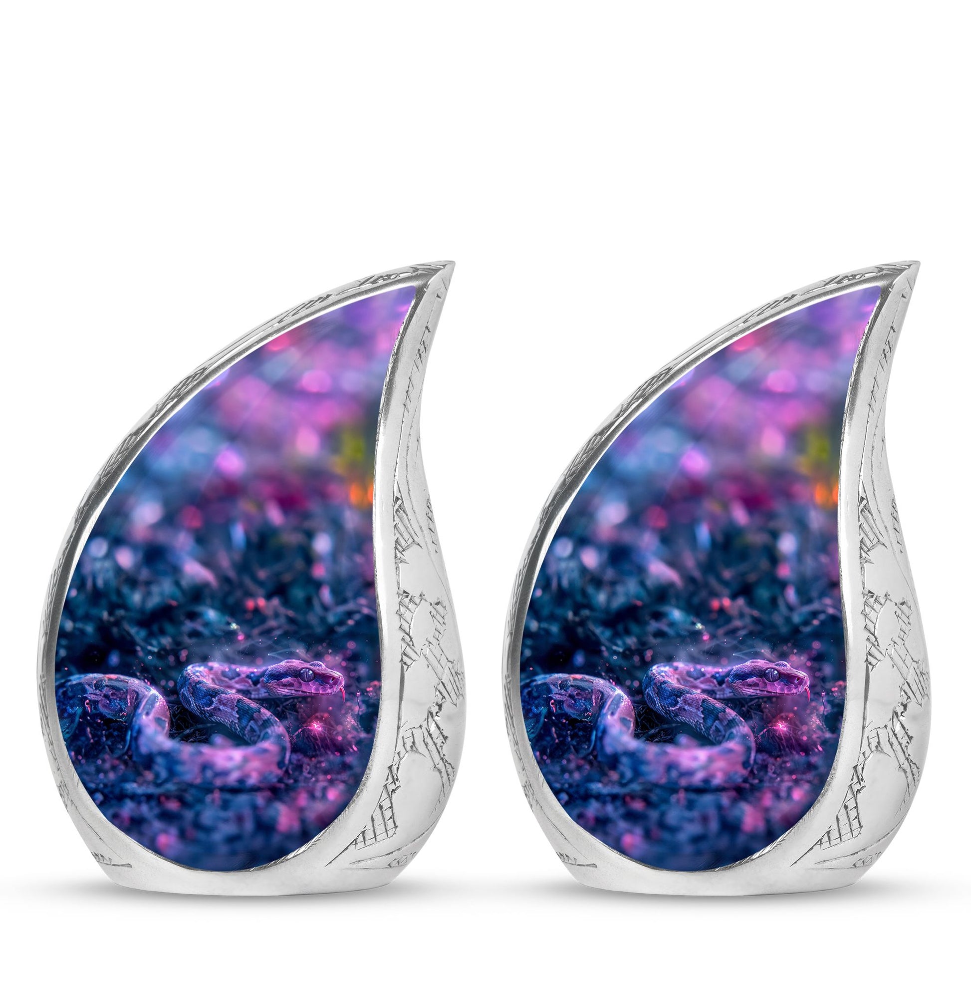 Mystic Blue Snake Cremation Urns For Human Ashes - Funeral Urns For Ashes