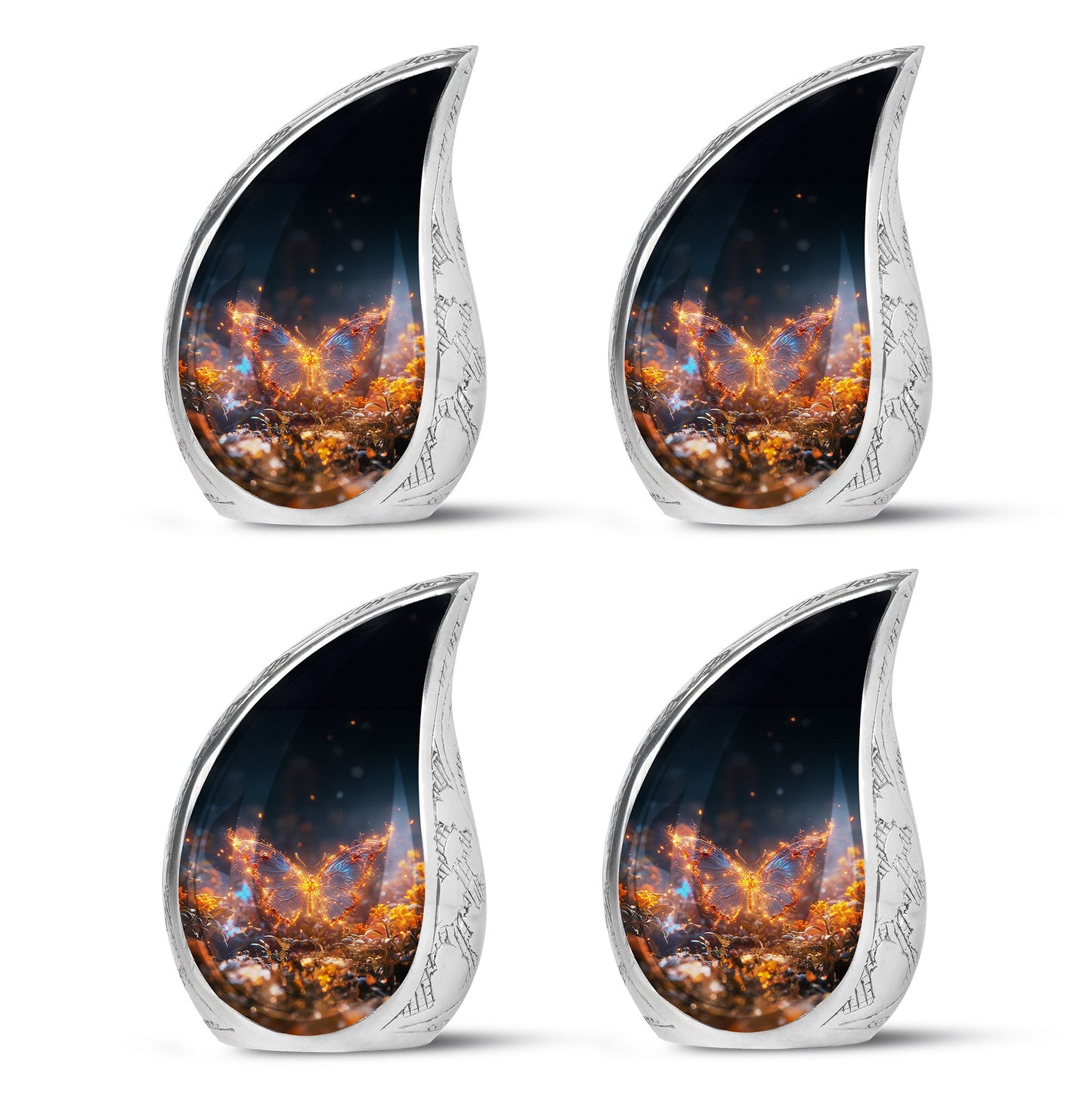 Personalized Butterfly Cremation Urn for Mom - 10-inch, 200 cu in - Yatskia