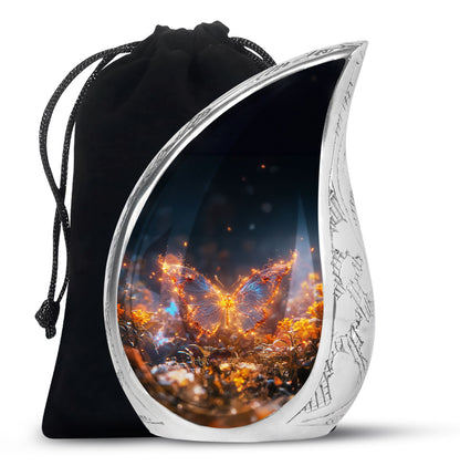 Personalized Butterfly Cremation Urn for Mom - 10-inch, 200 cu in - Yatskia