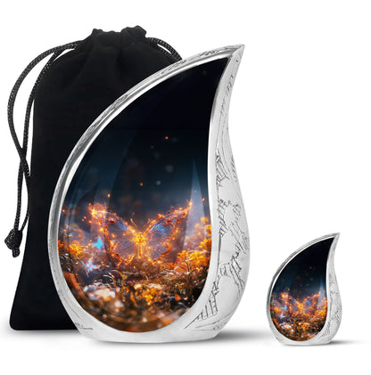 Personalized Butterfly Cremation Urn for Mom - 10-inch, 200 cu in - Yatskia