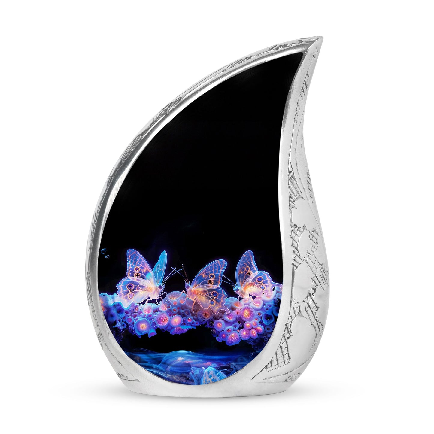 Personalized Butterfly Cremation Urn for Human Ashes - 10-inch, 200 cu in - Yatskia