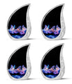 Neon Butterfly Nebula Black Urns - Butterfly Urns For Memorial