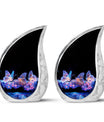 Neon Butterfly Nebula Black Urns - Butterfly Urns For Memorial