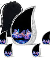 Neon Butterfly Nebula Black Urns - Butterfly Urns For Memorial