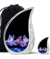 Neon Butterfly Nebula Black Urns - Butterfly Urns For Memorial