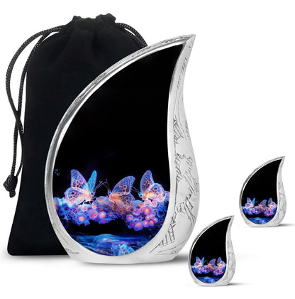 Personalized Butterfly Cremation Urn for Human Ashes - 10-inch, 200 cu in - Yatskia