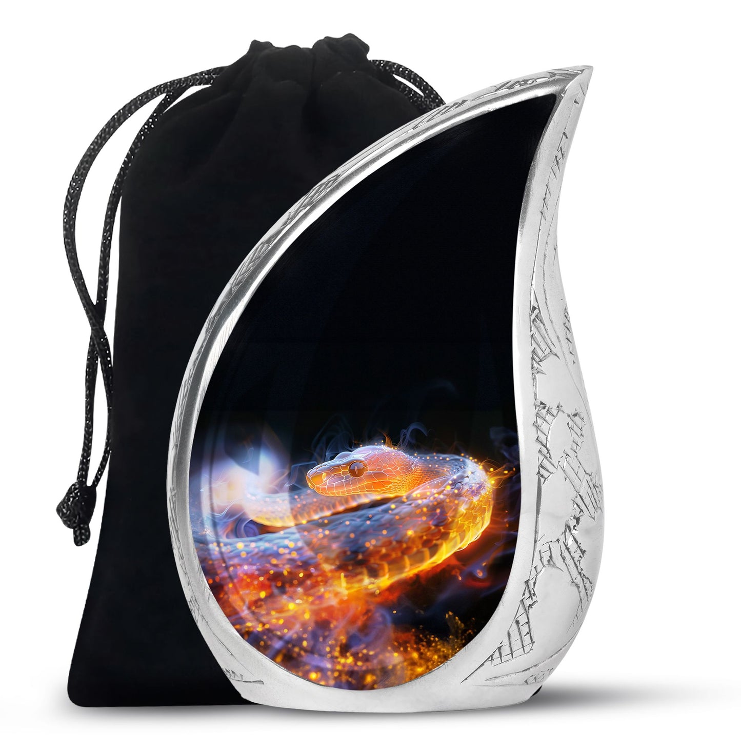 Personalized Snake Cremation Urn for Adult - 10-inch, 200 cu in - Yatskia