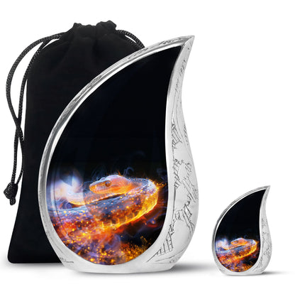 Personalized Snake Cremation Urn for Adult - 10-inch, 200 cu in - Yatskia