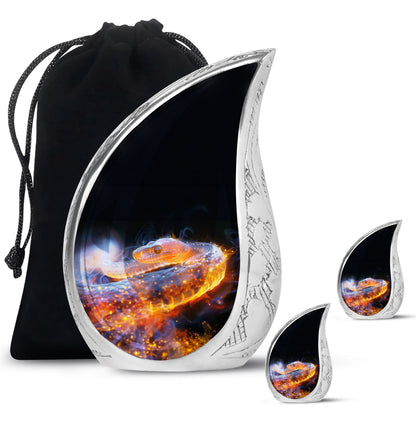 Personalized Snake Cremation Urn for Adult - 10-inch, 200 cu in - Yatskia