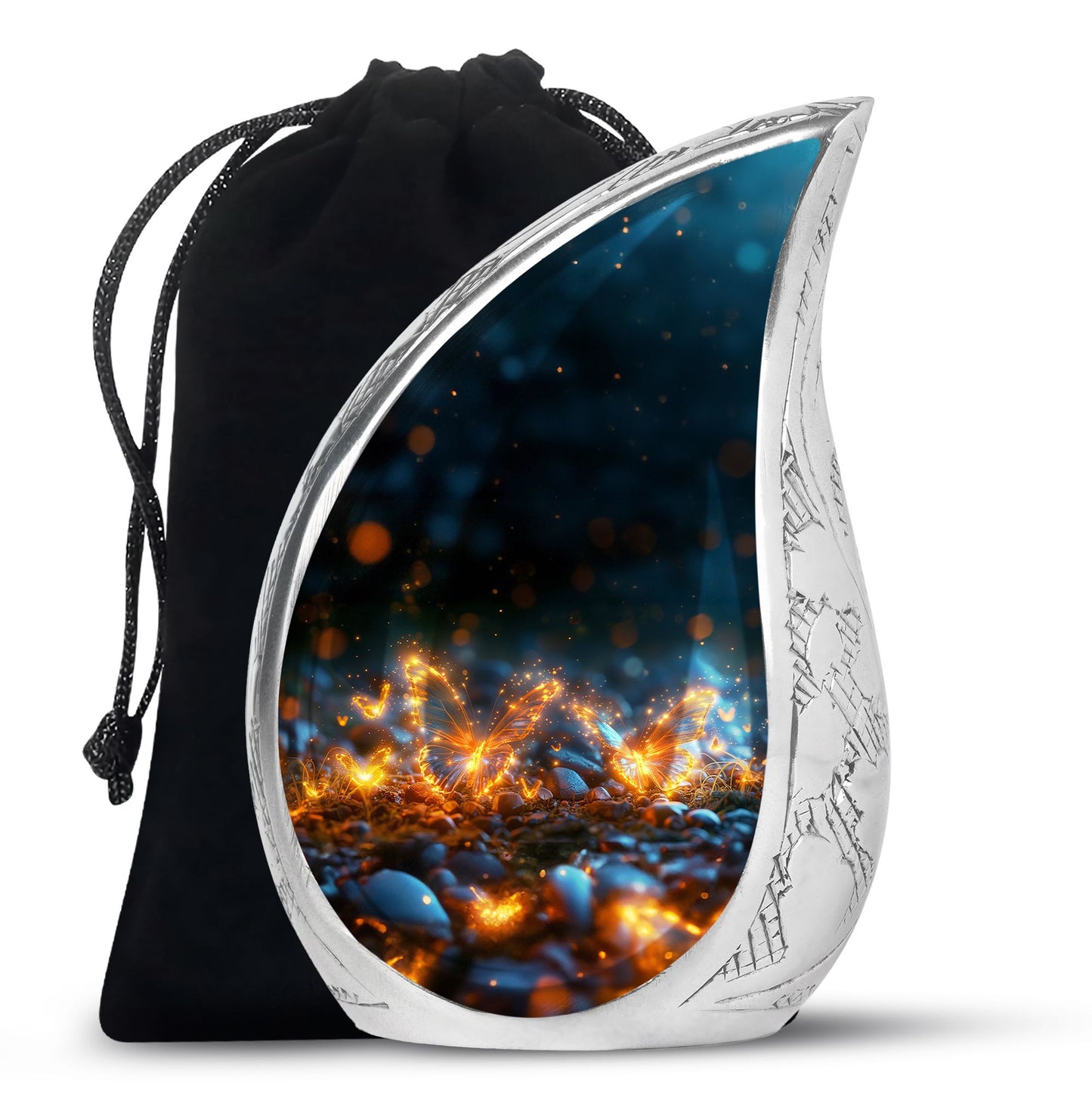 Personalized Butterfly Cremation Urn for Adult - 10-inch, 200 cu in - Yatskia