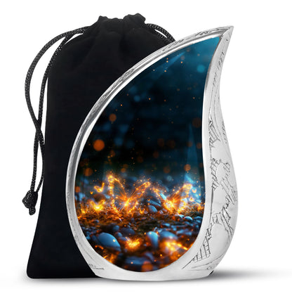Personalized Butterfly Cremation Urn for Adult - 10-inch, 200 cu in - Yatskia