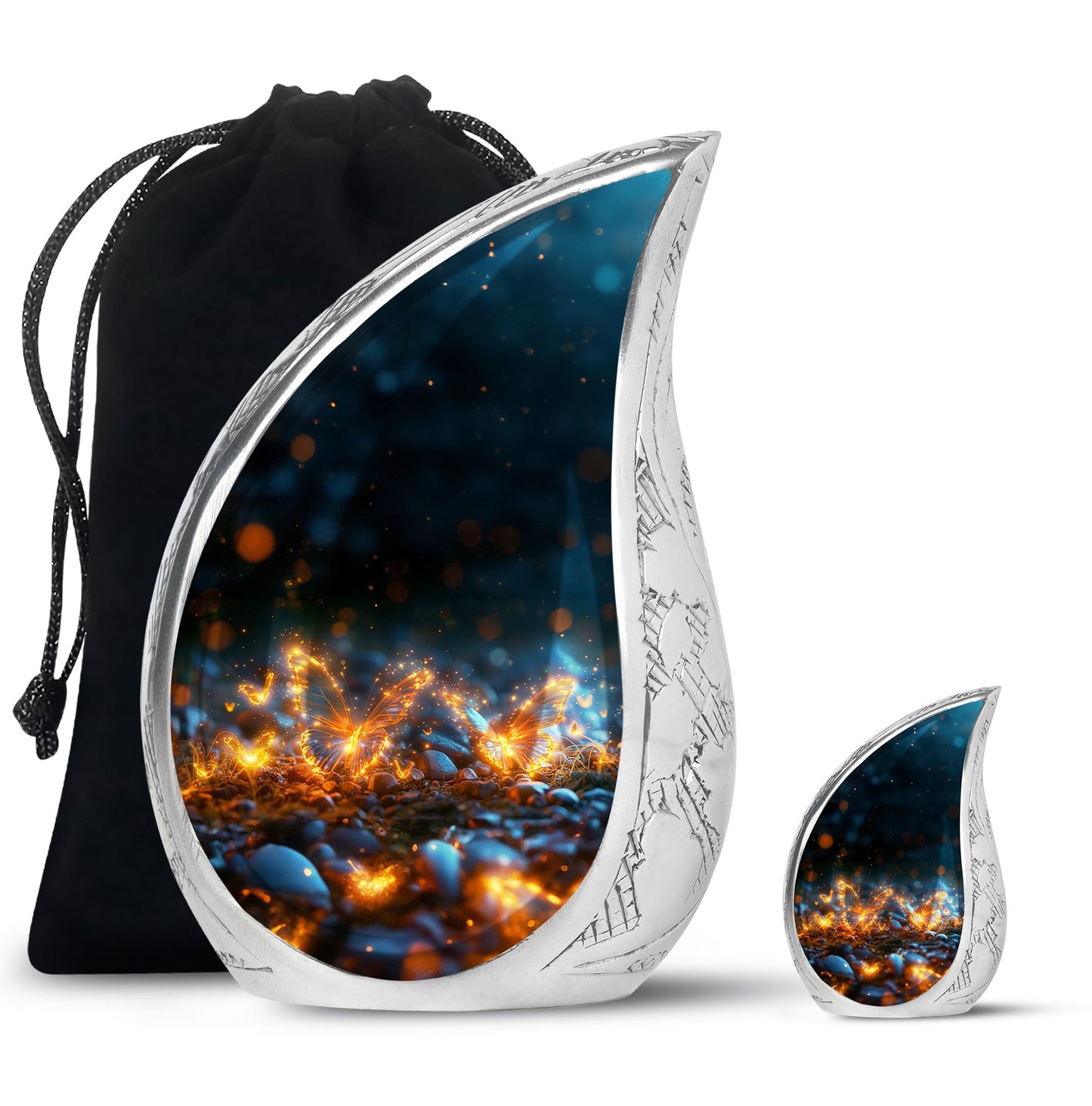 Personalized Butterfly Cremation Urn for Adult - 10-inch, 200 cu in - Yatskia