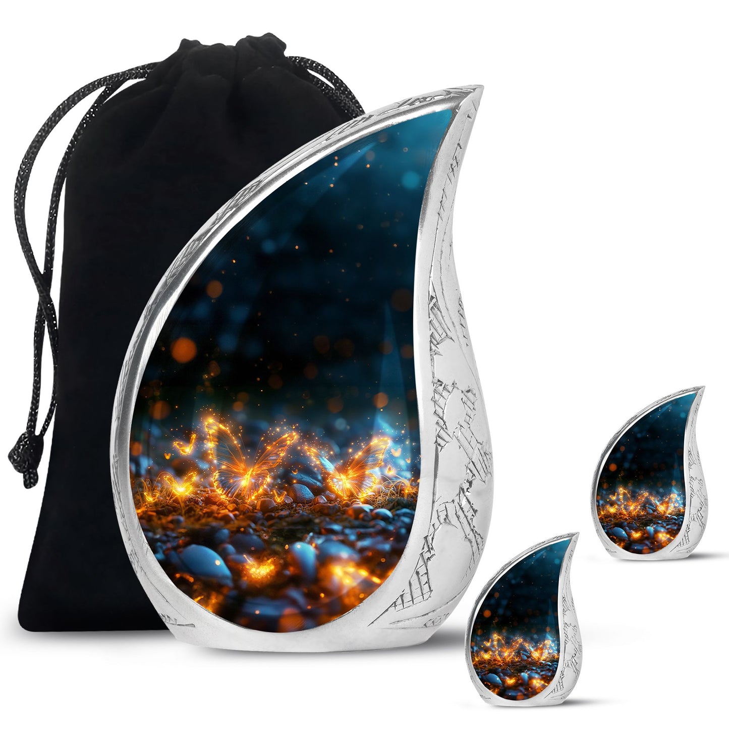 Personalized Butterfly Cremation Urn for Adult - 10-inch, 200 cu in - Yatskia