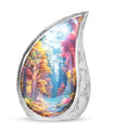Beautiful Forest Cremation Urn - Large Decorative Urn For Human Ashes