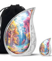 Beautiful Forest Cremation Urn - Large Decorative Urn For Human Ashes